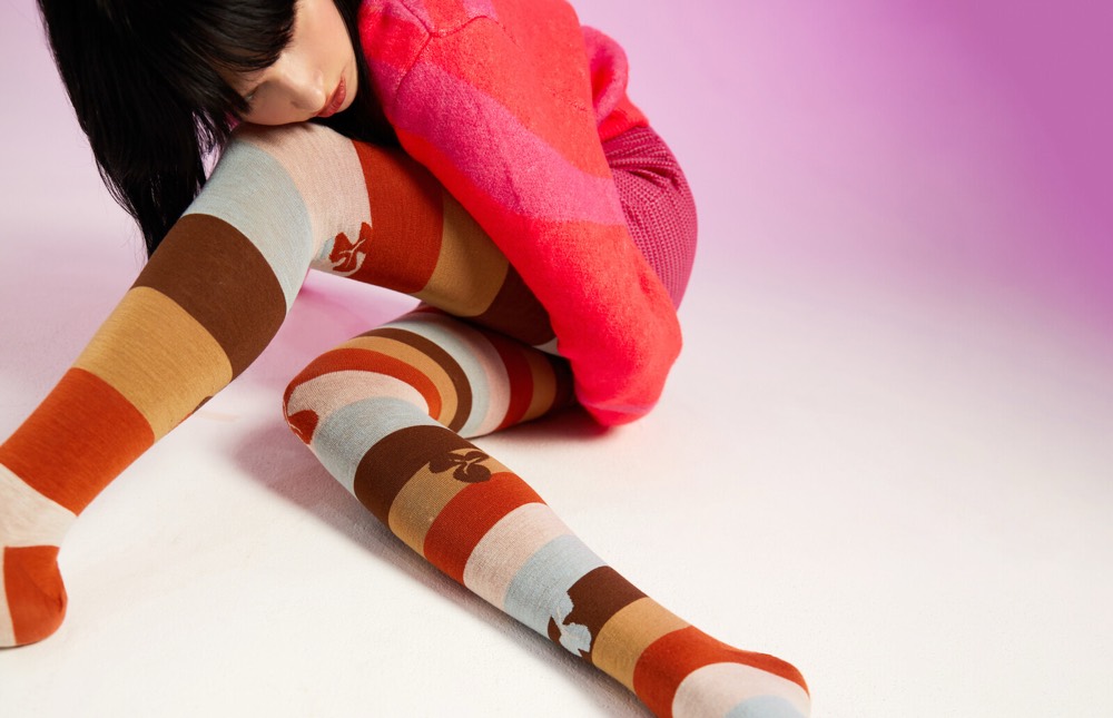 Striped Tights — Autumn Leaf Bands, Made in Japan product image