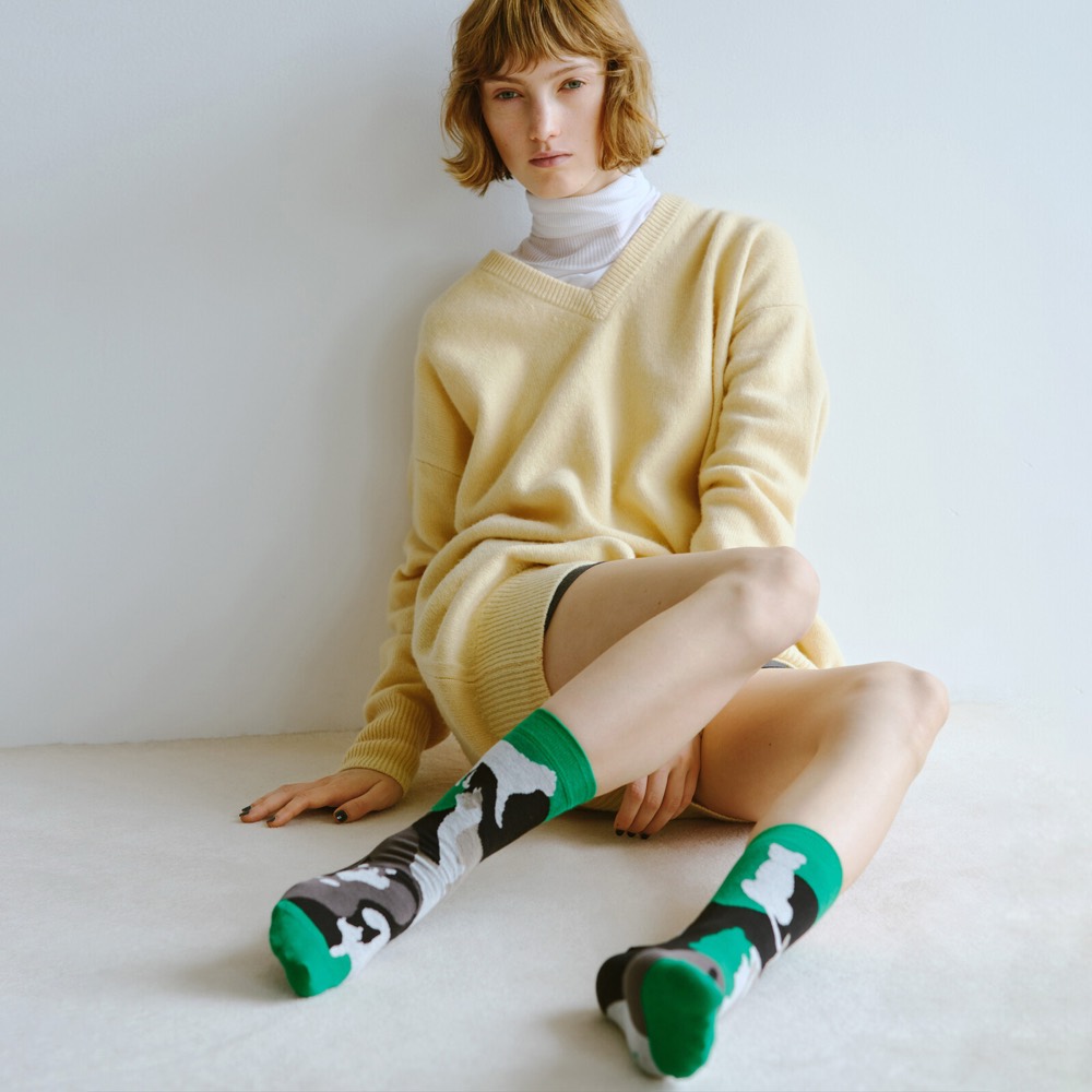 Novelty Cat Crew Socks — Made in Japan product image